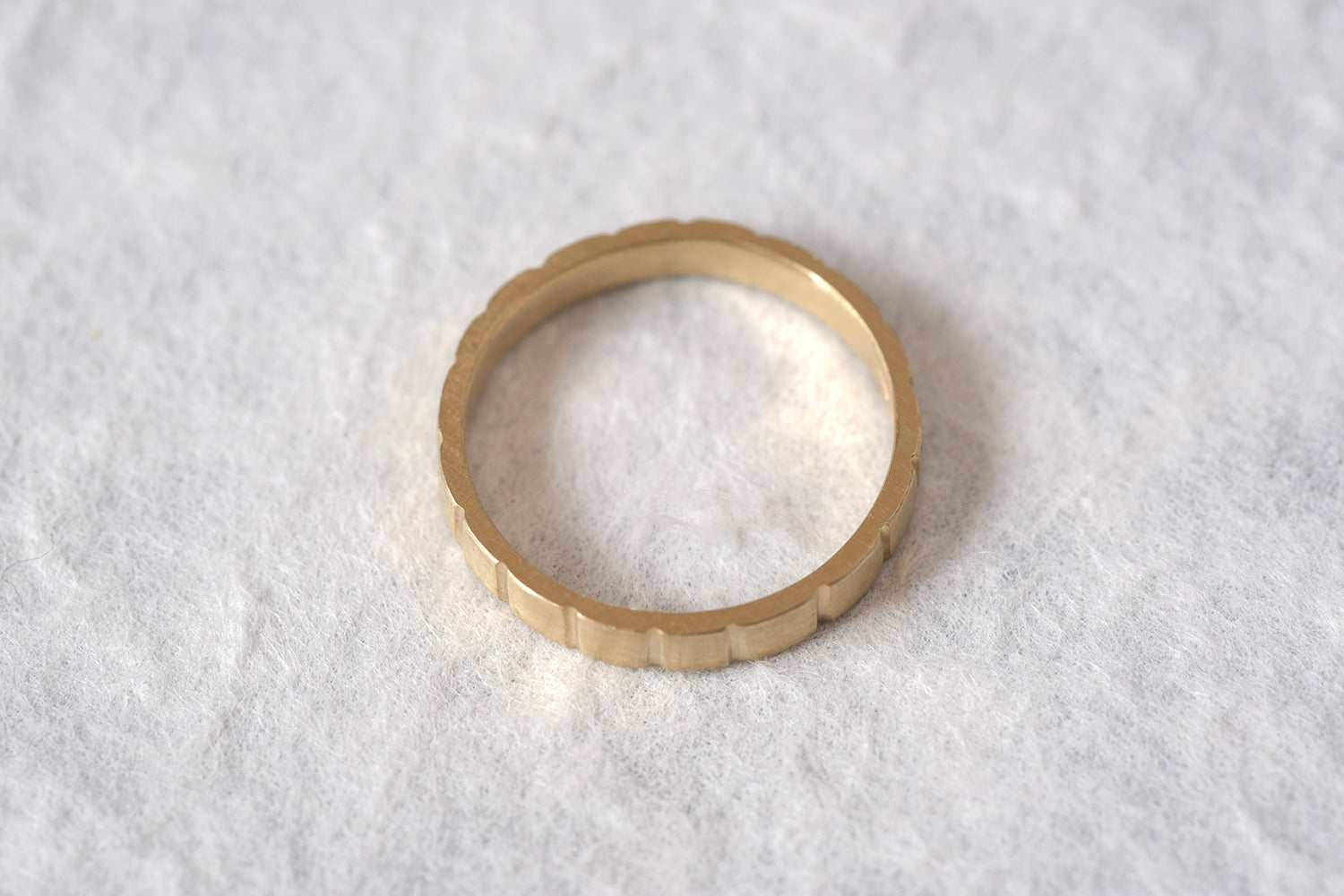 טבעת נישואין זהב ריבועים